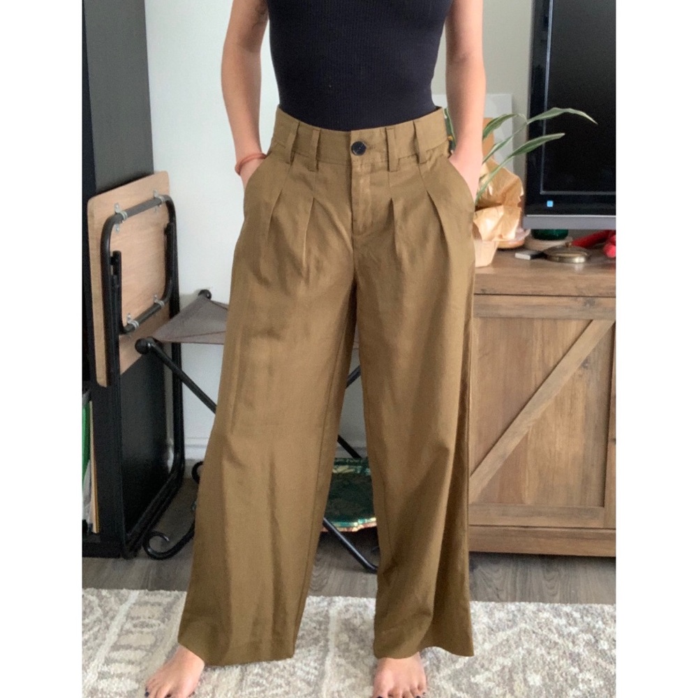 Banana Republic cropped wide leg trousers